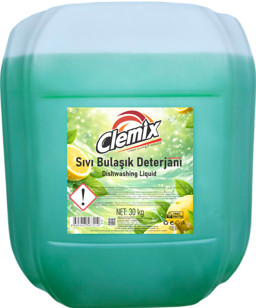 Clemix Sıvı Bulaşık Deterjanı Ekonomik 30 kg