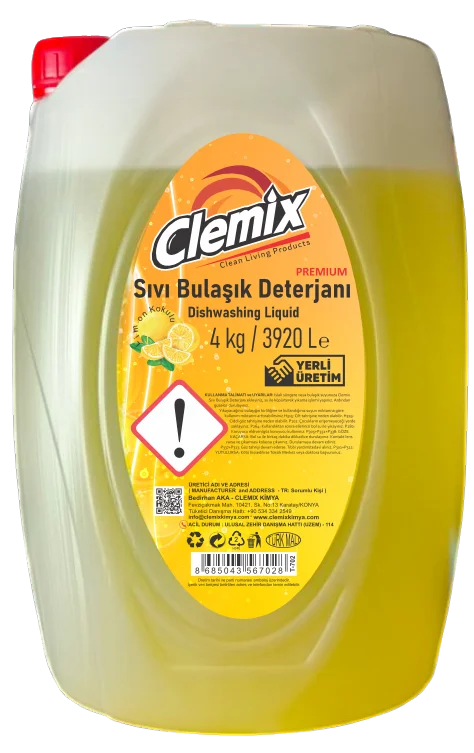 Clemix Sıvı Bulaşık Deterjanı Premium 4 kg