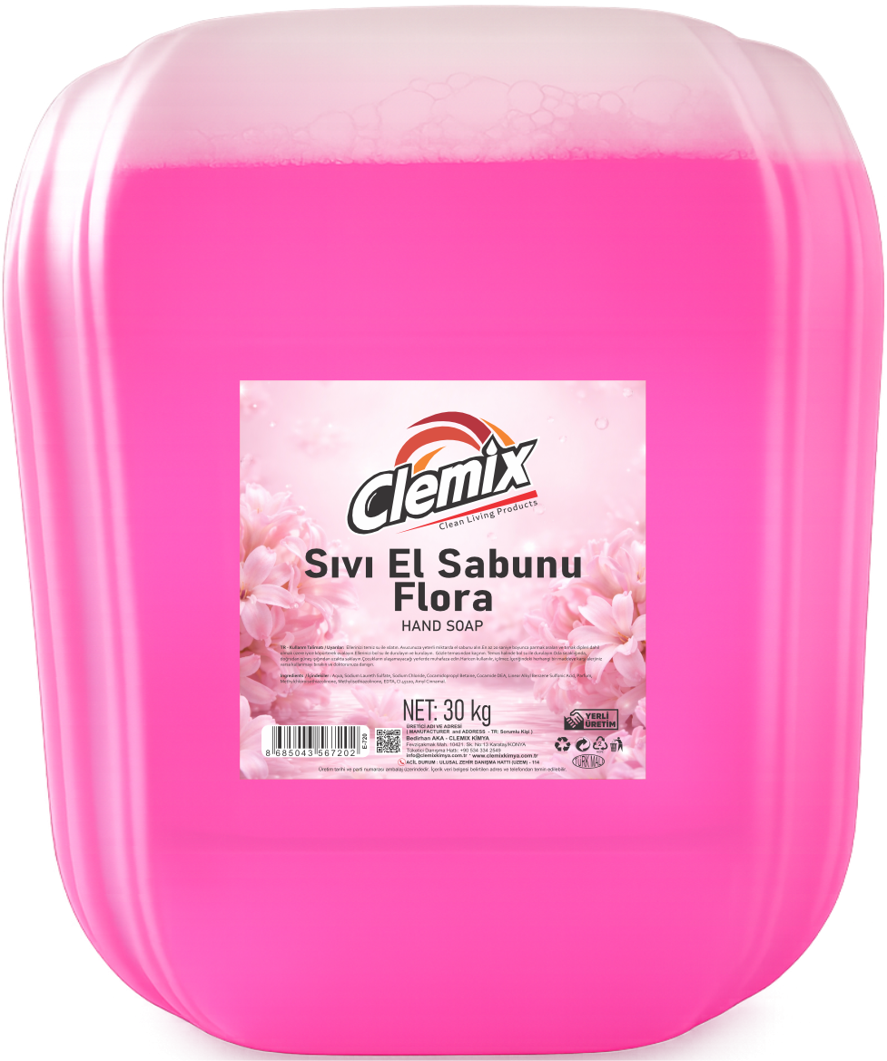 Clemix Sıvı El Sabunu Flora 30 kg