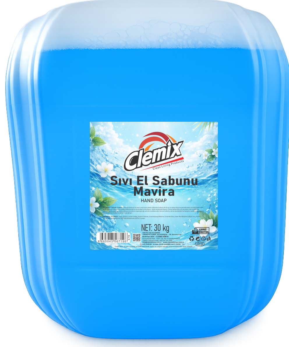 Clemix Sıvı El Sabunu Mavira 30 kg