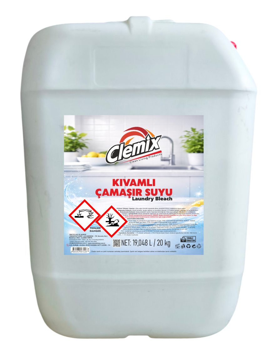 Clemix Kıvamlı Çamaşır Suyu 20 kg